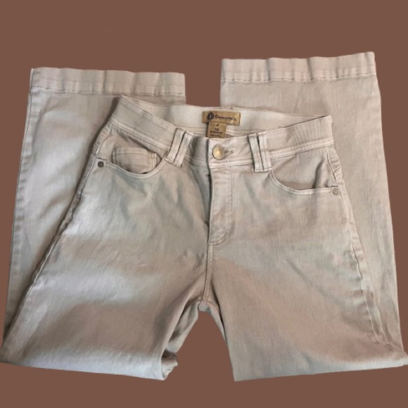 Democracy Ab solution High Rise Wide Leg Jeans Khaki Sand Size 4 - Picture 1 of 4